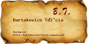 Bartakovics Tícia névjegykártya